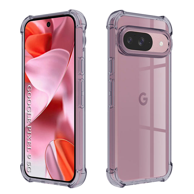 Husa de protectie Techsuit Shockproof Clear Silicone compatibil cu Google Pixel 9, Negru Fumuriu