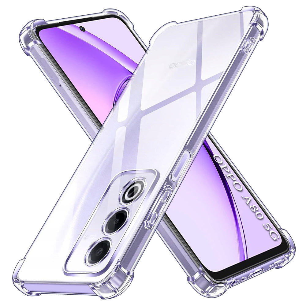 Husa de protectie Techsuit Shockproof Clear Silicone compatibil cu Oppo A80 5G, Transparent