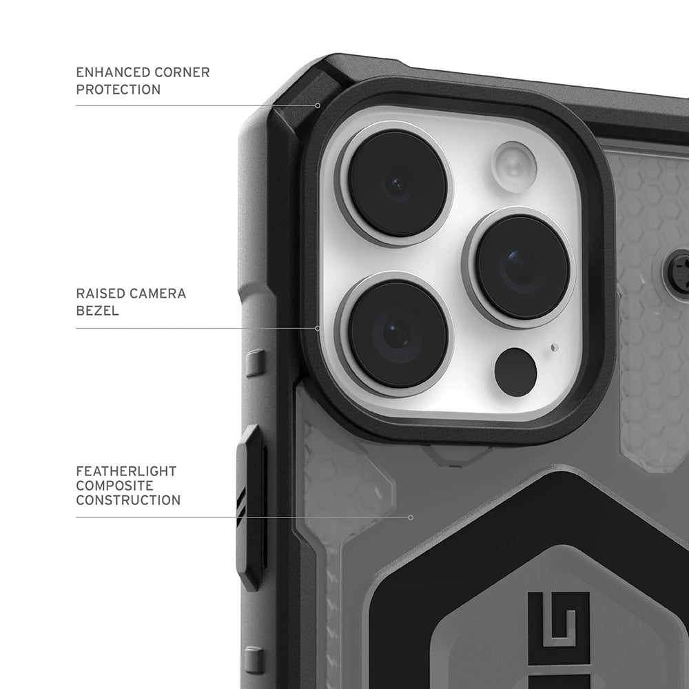 Husa de protectie UAG Pathfinder Clear MagSafe compatibil cu iPhone 17 Pro, Ash / Negru