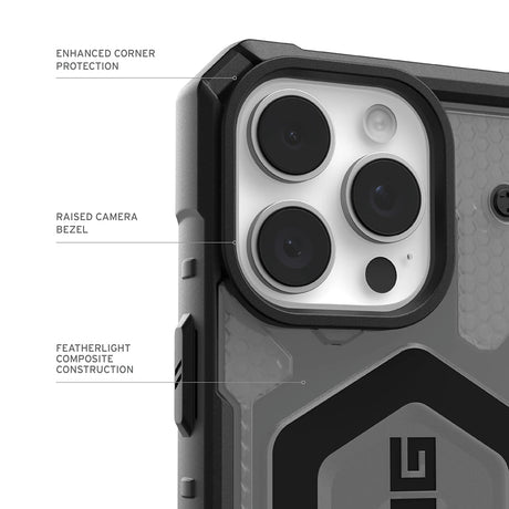 Husa de protectie UAG Pathfinder Clear MagSafe compatibil cu iPhone 17 Pro, Ash / Negru