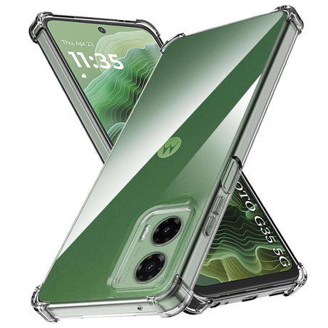 Husa de protectie Techsuit Shockproof Clear Silicone compatibil cu Motorola Moto G35, Transparent