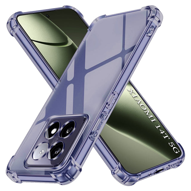 Husa de protectie Techsuit Shockproof Clear Silicone compatibil cu Xiaomi 14T, Negru Fumuriu