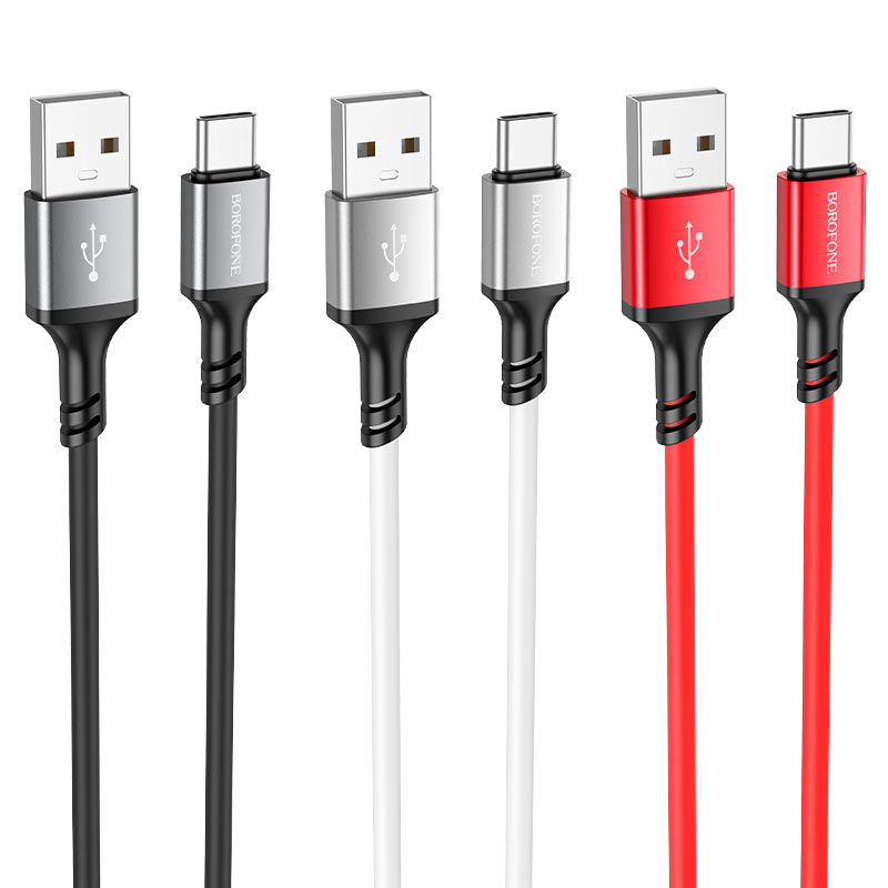 Cablu Borofone (BX83), USB to Type-C, Silicone, Universal, 3A, 1m, Negru