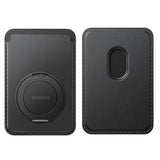 Suport Baseus Magnetic Wallet Stand MagPro 3 (P70385000123-00), Up to 3 Cards, 360° Stand Rotation, RFID-Blocking, Negru Cosmic