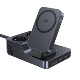 Incarcator Baseus 6in1 Charging Station Nomos ND11 (E00078801123-00), Magnetic Wireless, 2x AC, 2x USB-C, USB, 67W, Negru Cosmic