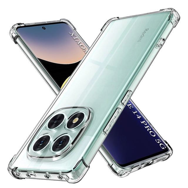 Husa de protectie Techsuit Shockproof Clear Silicone compatibil cu Xiaomi Redmi Note 14 Pro 5G / Poco X7, Transparent