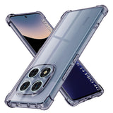 Husa de protectie Techsuit Shockproof Clear Silicone compatibil cu Xiaomi Redmi Note 14 Pro 4G, Negru Fumuriu