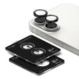 Folie de protectie Ringke Camera Lens Frame Glass (set de 2) compatibil cu iPhone 17, Negru