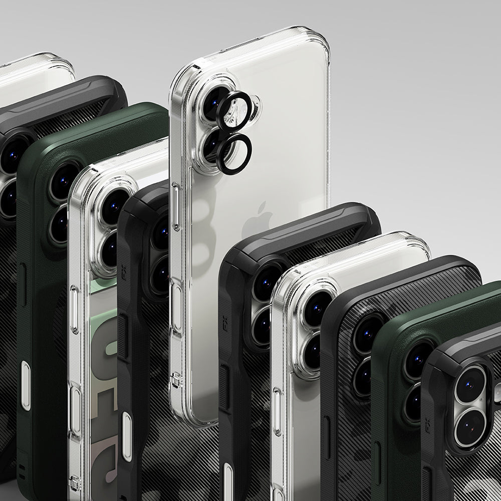 Folie de protectie Ringke Camera Lens Frame Glass (set de 2) compatibil cu iPhone 17, Negru