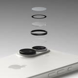 Folie de protectie Ringke Camera Lens Frame Glass (set de 2) compatibil cu iPhone 17, Negru