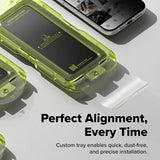 Folie de protectie Ringke Easy Slide Privacy Tempered Glass (set de 2) compatibil cu iPhone 17, Negru
