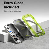 Folie de protectie Ringke Easy Slide Privacy Tempered Glass (set de 2) compatibil cu iPhone 17, Negru
