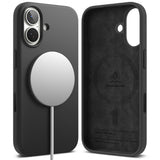 Husa de protectie Ringke Silicone Magnetic MagSafe compatibil cu iPhone 17, Negru