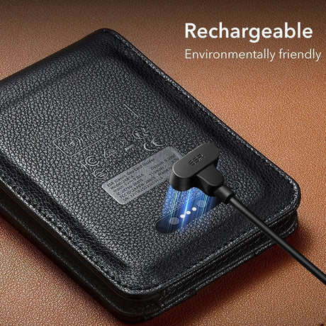 Suport ESR Classic Geo Card, Vegan Leather Wallet, for 11x Cards & Cash, Find My Function, RFID Blocking, Maro