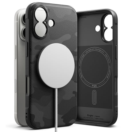 Husa de protectie Ringke Onyx MagSafe compatibil cu iPhone 17, Camo Black