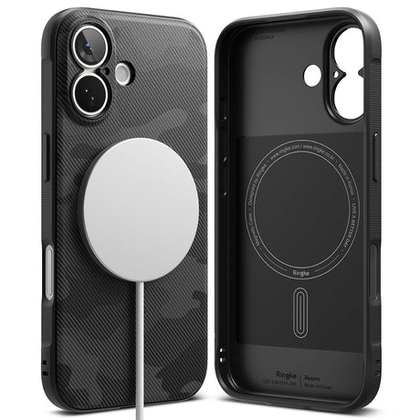 Husa de protectie Ringke Onyx MagSafe compatibil cu iPhone 17, Camo Black