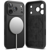 Husa de protectie Ringke Silicone Magnetic MagSafe compatibil cu iPhone 17 Pro Max, Negru