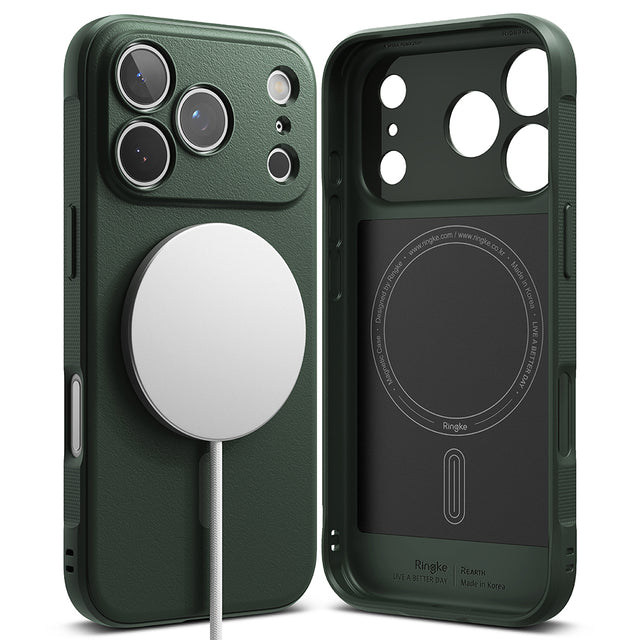 Husa de protectie Ringke Onyx MagSafe compatibil cu iPhone 17 Pro, Verde Inchis