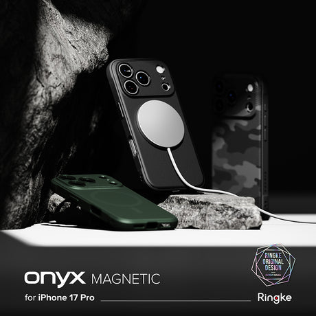 Husa de protectie Ringke Onyx MagSafe compatibil cu iPhone 17 Pro, Verde Inchis
