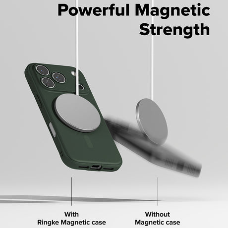 Husa de protectie Ringke Onyx MagSafe compatibil cu iPhone 17 Pro, Verde Inchis