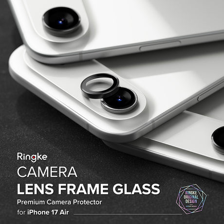 Folie de protectie Ringke Camera Lens Frame Glass (set de 2) compatibil cu iPhone 17 Air, Negru