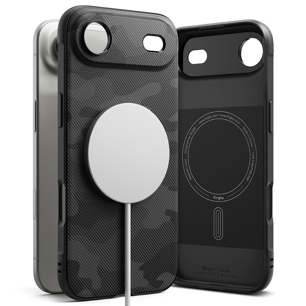 Husa de protectie Ringke Onyx MagSafe compatibil cu iPhone 17 Air, Camo Black