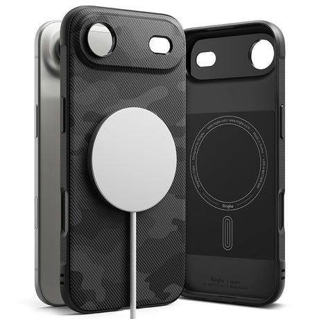 Husa de protectie Ringke Onyx MagSafe compatibil cu iPhone 17 Air, Camo Black