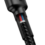 Cablu Baseus (set de 2) Cafule (E0418500), Fast Charging, USB-C to USB-C, 60W, 2m, Negru / Grey