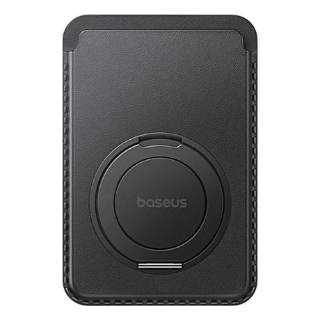 Suport Baseus Magnetic Wallet Stand MagPro 3 (P70385000123-00), Up to 3 Cards, 360° Stand Rotation, RFID-Blocking, Negru Cosmic