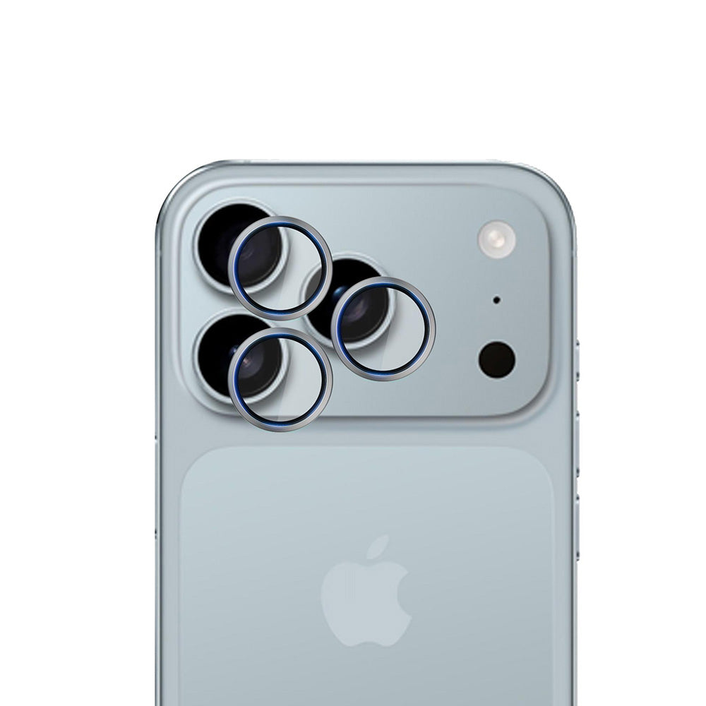 Folie de protectie 3mk Hardy Lens Protection Pro compatibil cu iPhone 17 Pro / iPhone 17 Pro Max, Titanium Gray