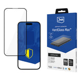 Folie de protectie 3mk HardGlass Max Tempered compatibil cu iPhone 17 Pro, Negru