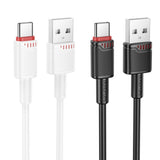 Cablu Borofone Beneficio Series (BX110), Premium Line, USB to Type-C, High-quality, Fast Charging, 3A, 1m, Alb