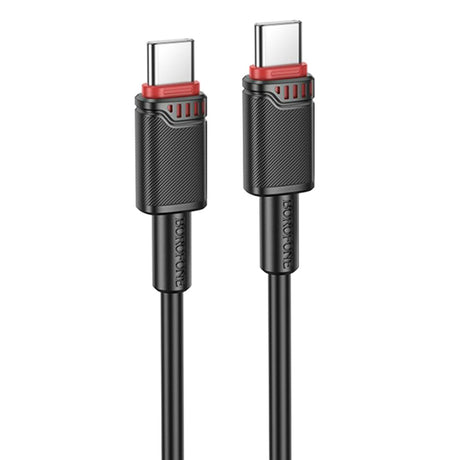 Cablu Borofone Beneficio Series (BX110), Premium Line, Type-C to Type-C, High-quality, Fast Charging, 60W, 1m, Negru