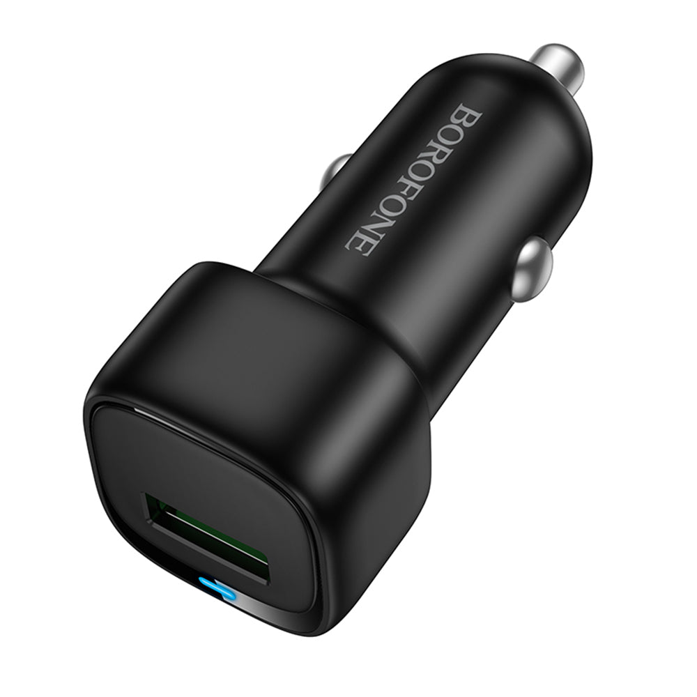 Incarcator Borofone Car Cloud (BZ34), USB, Single Port, 18W (QC/FCP/AFC), ABS, for 12-24V, Negru