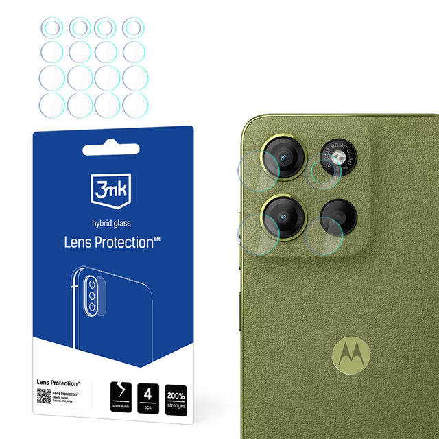 Folie de protectie 3mk Lens Protection (set de 4) compatibil cu Motorola Moto G15 / G15 Power, Transparent