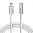 Cablu Anker Zolo (A8060H21), Type-C to Type-C, Ultra-Fast Charging, 240W, PD 3.1, Braided, Dirt-Free, 1m, Alb