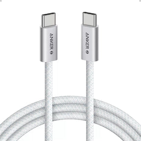 Cablu Anker Zolo (A8060H21), Type-C to Type-C, Ultra-Fast Charging, 240W, PD 3.1, Braided, Dirt-Free, 1m, Alb