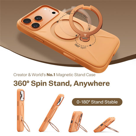 Husa de protectie Torras QPRO Silicone Series compatibil cu iPhone 17 Pro Max, Portocaliu