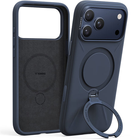 Husa de protectie Torras QPRO Silicone Series compatibil cu iPhone 17 Pro, Bleumarin