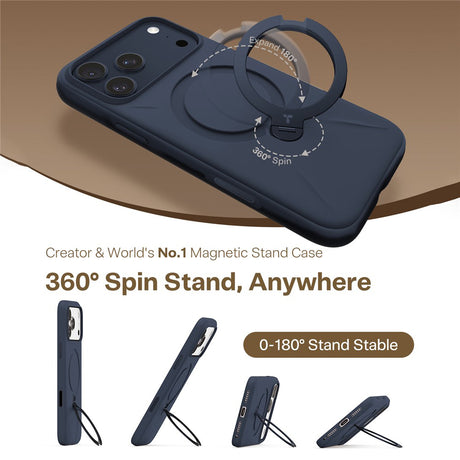 Husa de protectie Torras QPRO Silicone Series compatibil cu iPhone 17 Pro, Bleumarin