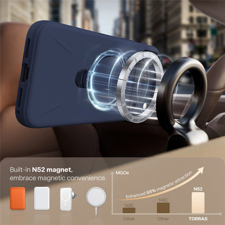 Husa de protectie Torras QPRO Silicone Series compatibil cu iPhone 17 Pro, Bleumarin