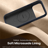 Husa de protectie Torras QPRO Silicone Series compatibil cu iPhone 17 Pro, Bleumarin