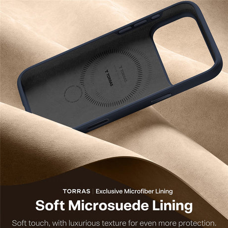 Husa de protectie Torras QPRO Silicone Series compatibil cu iPhone 17 Pro, Bleumarin