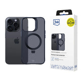 Husa de protectie 3mk Smoke Mag&Stand compatibil cu iPhone 16 Pro Max, Negru