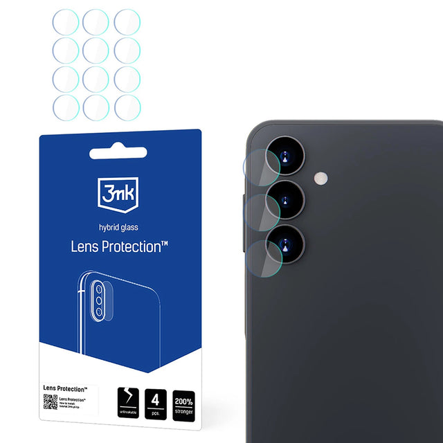 Folie de protectie 3mk Lens Protection (set de 4) compatibil cu Samsung Galaxy A16 4G / A16 5G, Transparent