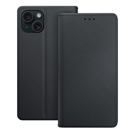 Husa de protectie 3mk Wallet compatibil cu iPhone 15, Negru