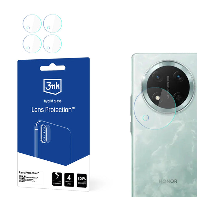 Folie de protectie 3mk Lens Protection (set de 4) compatibil cu Honor Magic7 Lite / X9c, Transparent