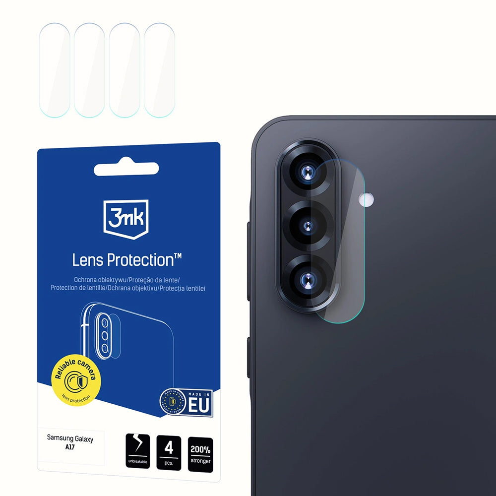 Folie de protectie 3mk Lens Protection (set de 4) compatibil cu Samsung Galaxy A17 5G / A17 4G, Transparent