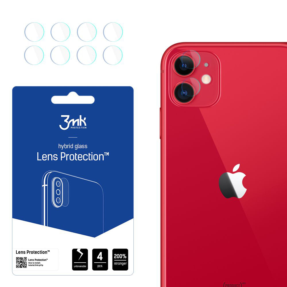 Folie de protectie 3mk Lens Protection (set de 4) compatibil cu iPhone 11, Transparent