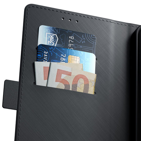Husa de protectie 3mk Wallet compatibil cu Samsung Galaxy A17 5G / A17 4G, Negru